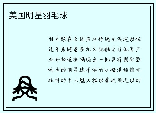 美国明星羽毛球